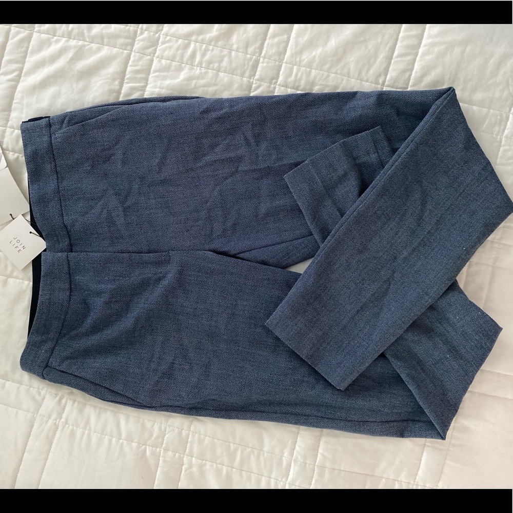NWT Zara Navy heathered cigarette trouser pant